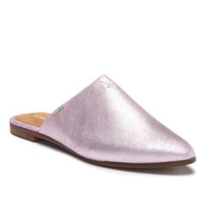 Toms Lavender Metallic Leather Jutti mules size 7